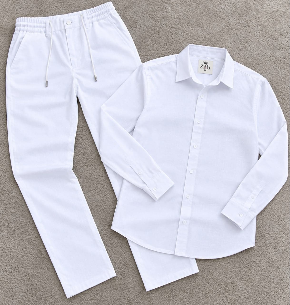 Men's Two-Piece Linen Suit Set