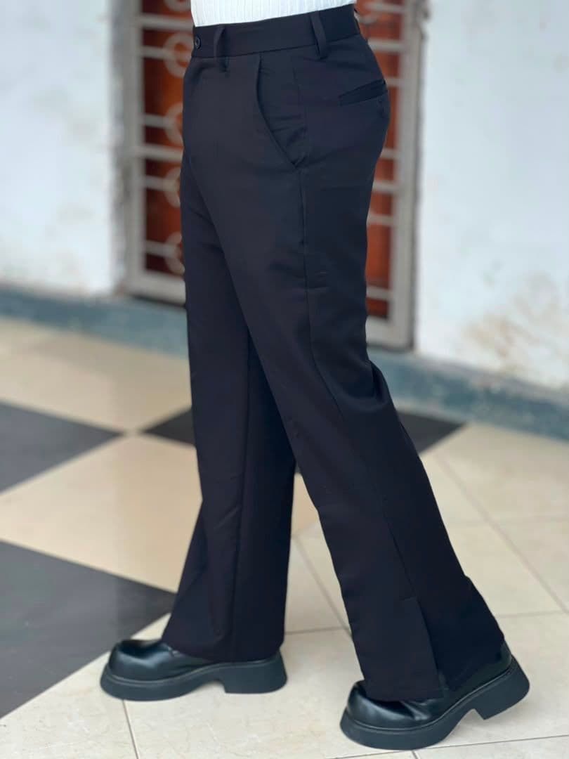 Split-Hem Flare Trouser