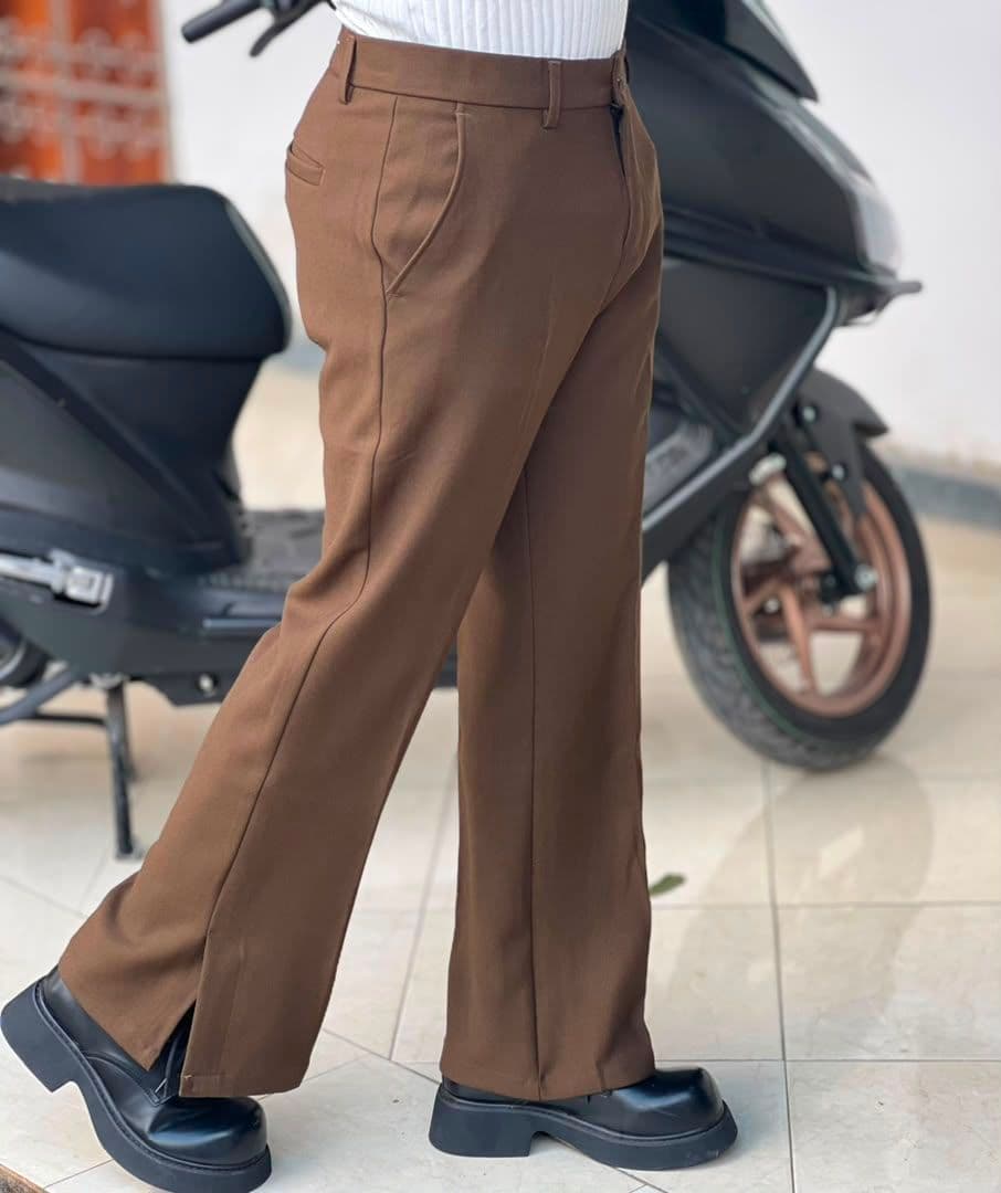 Split-Hem Flare Trouser