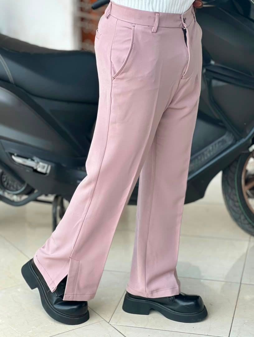 Split-Hem Flare Trouser