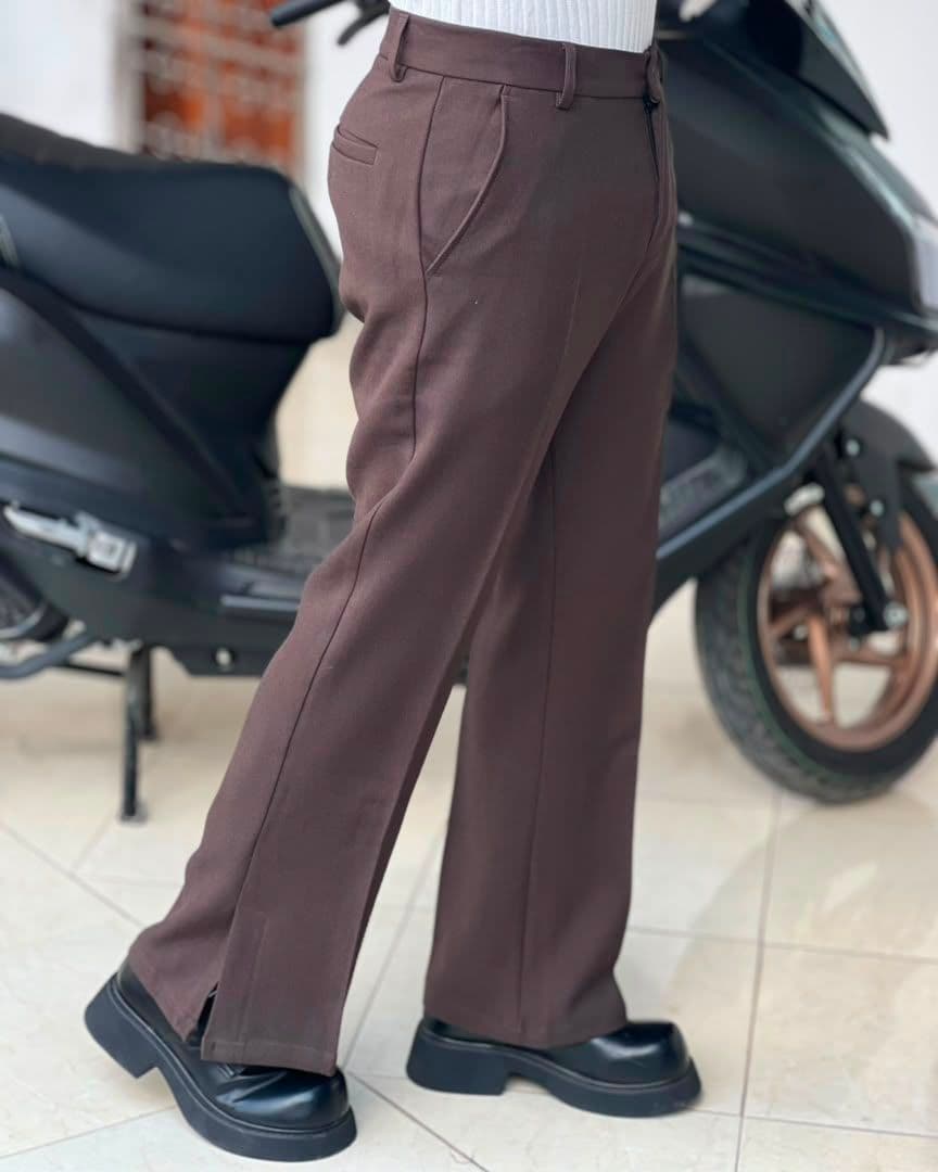 Split-Hem Flare Trouser