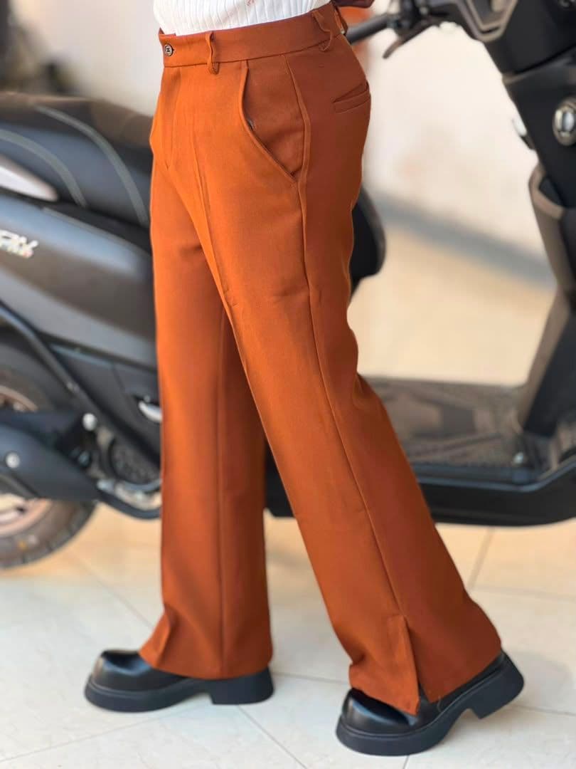 Split-Hem Flare Trouser